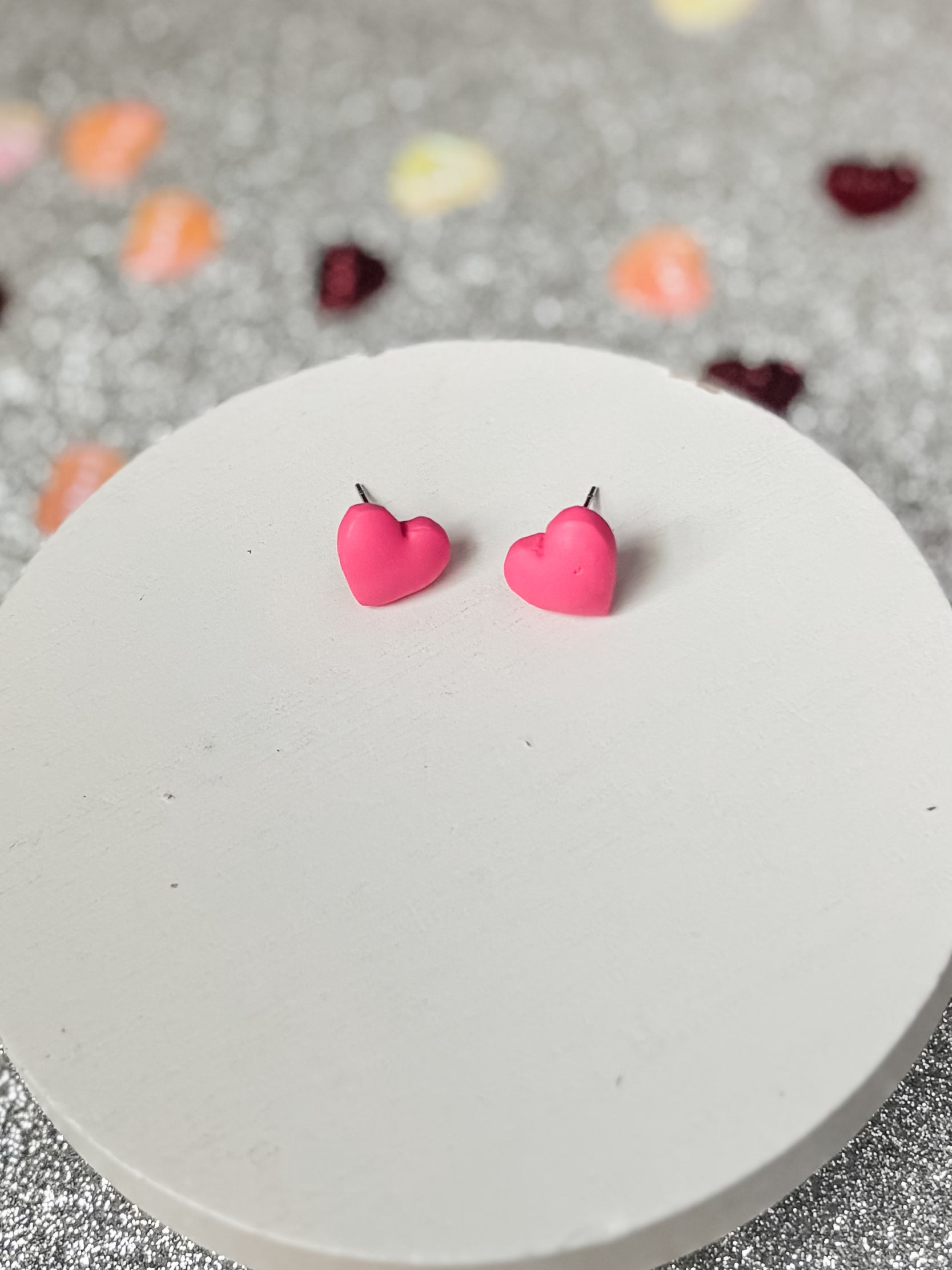 Puffy Heart Studs