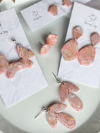 Pink Marble Earrings