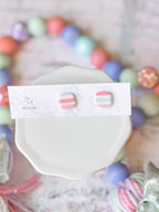 Striped Clay Earrings