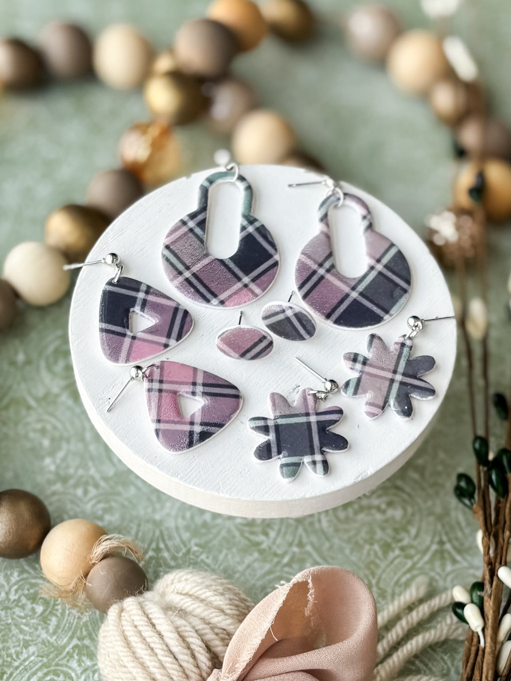 Plaid Earrings