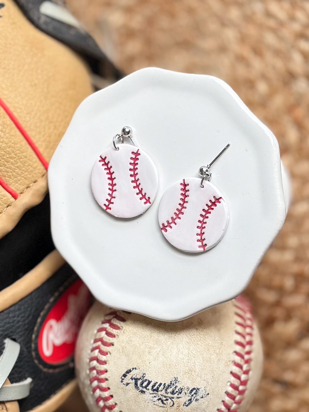 Baseball Earrings