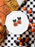 Bow Pumpkin Dangles