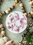 Large Daisy Print Dangles