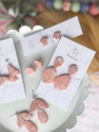 Pink Marble Earrings