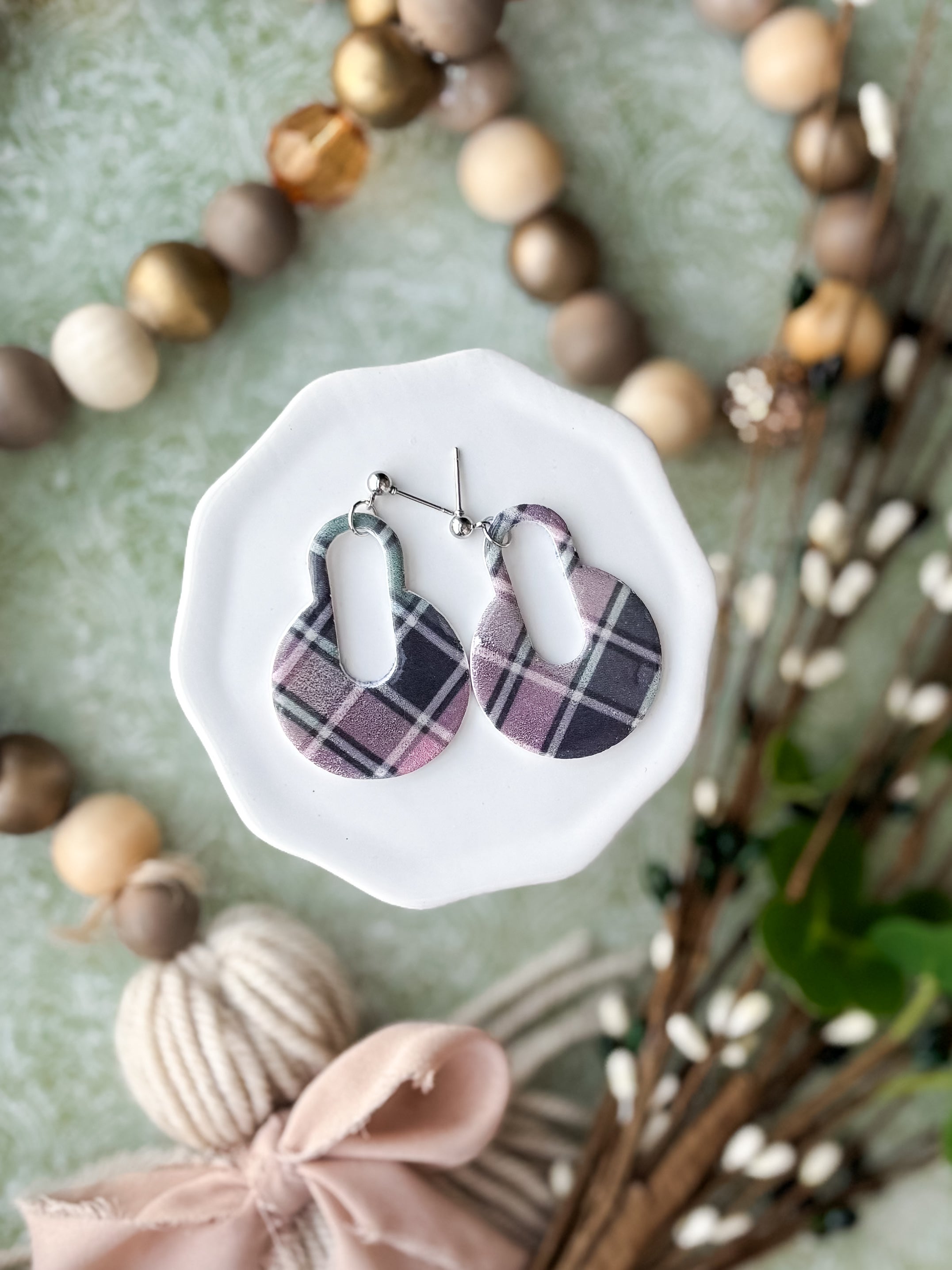 Plaid Earrings