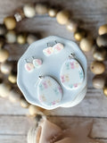 Fluffy Bunny Print Earrings