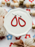 Red Glitter Clay Earrings
