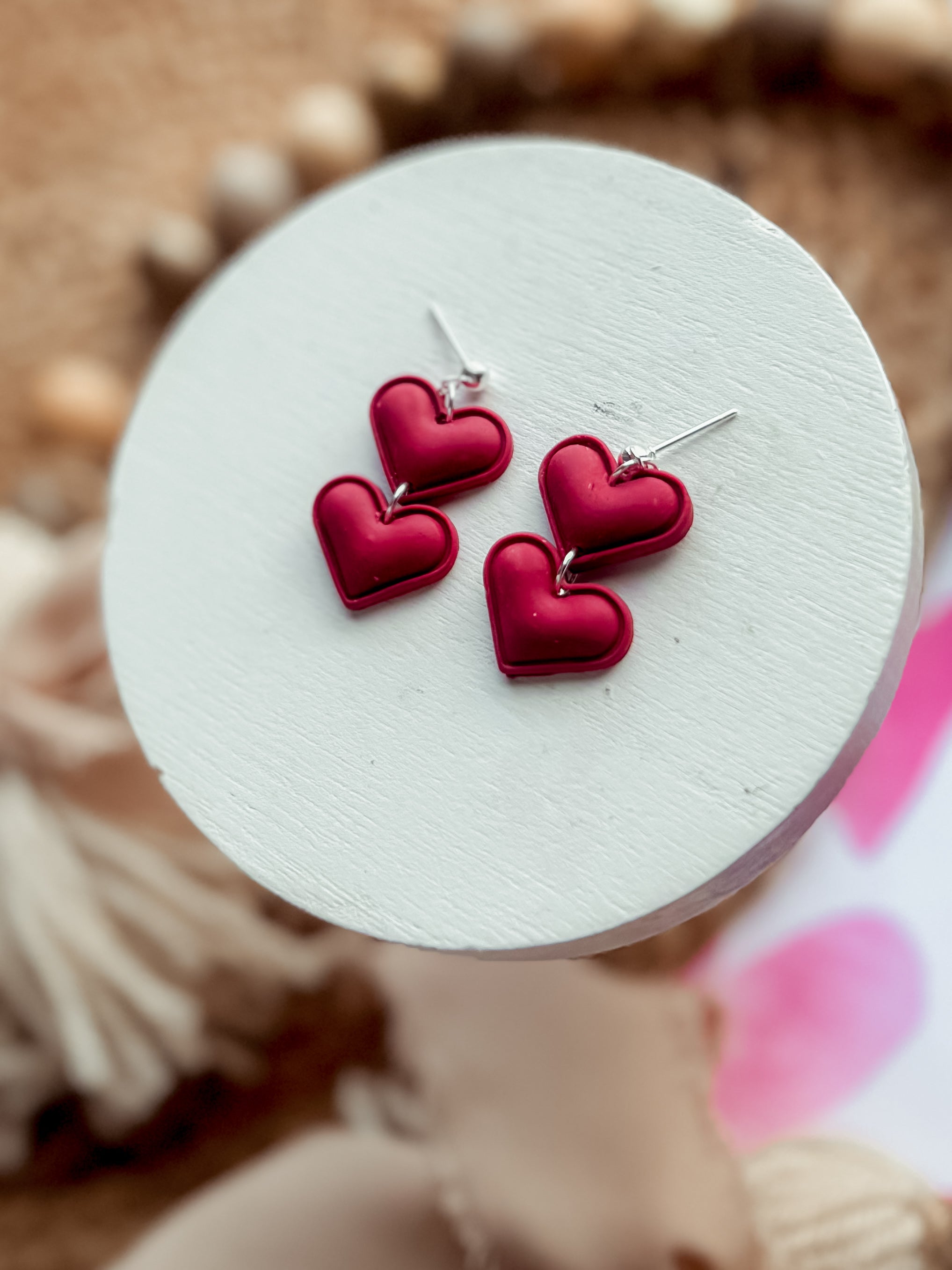 Puffy Heart Dangles
