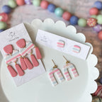 Striped Clay Earrings