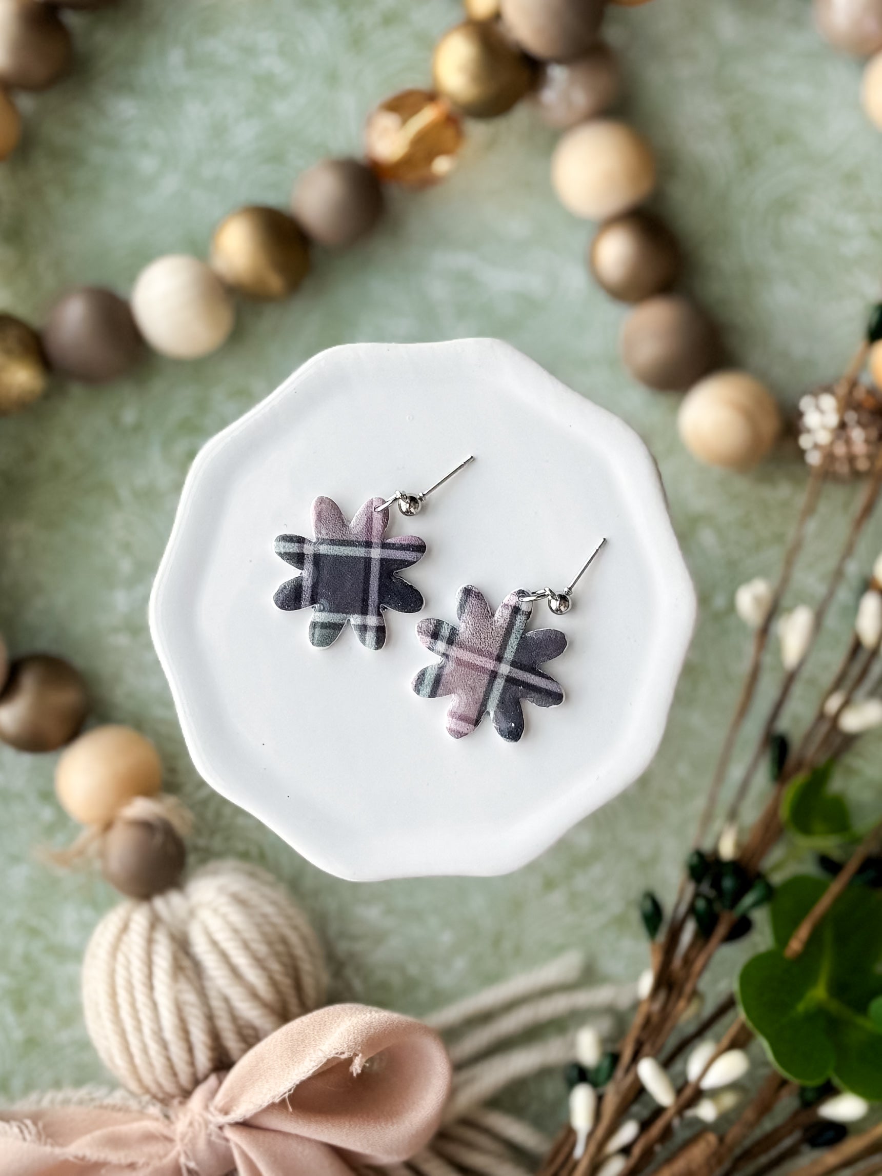 Plaid Earrings