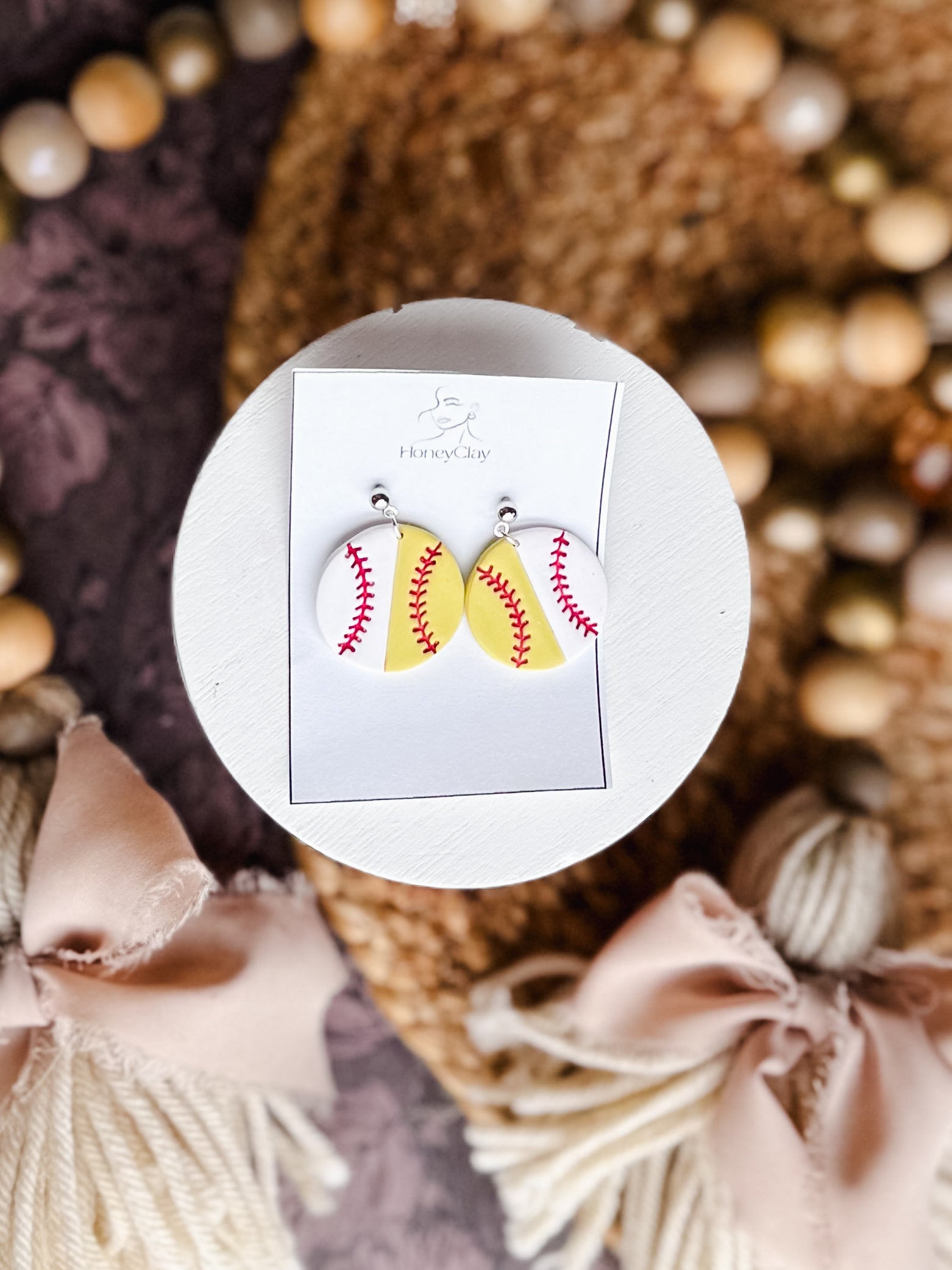 Baseball Softball Split Dangles