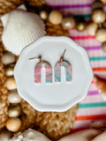 Pink & Blue Marble Arch Dangles