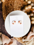 Tiny Pumpkin Squoval Studs