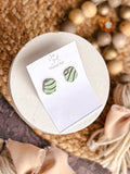 Textured Green Studs