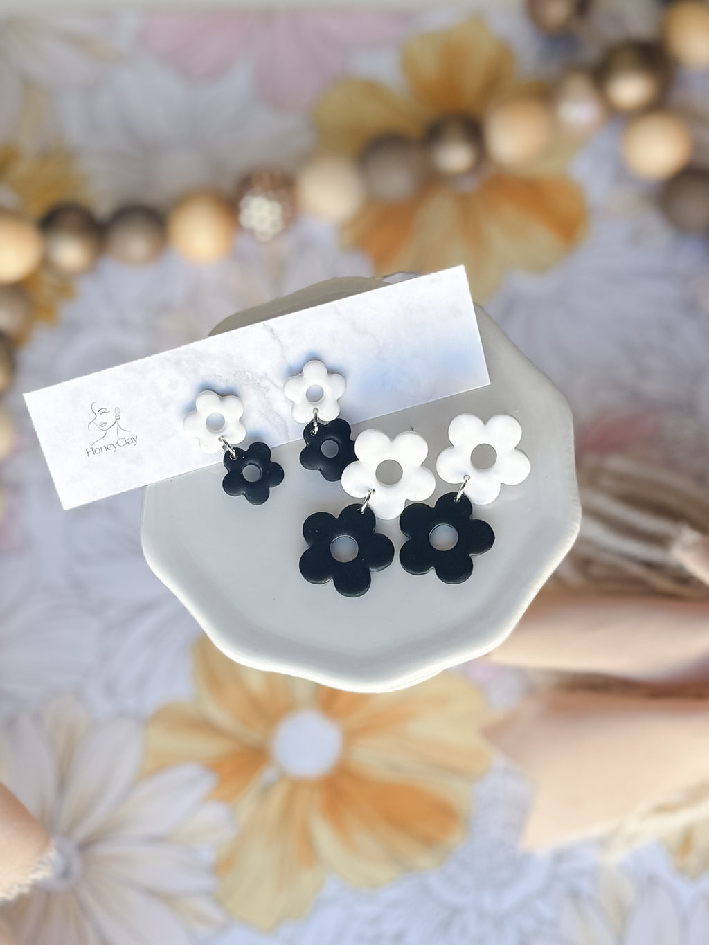 Double Daisy Dangles