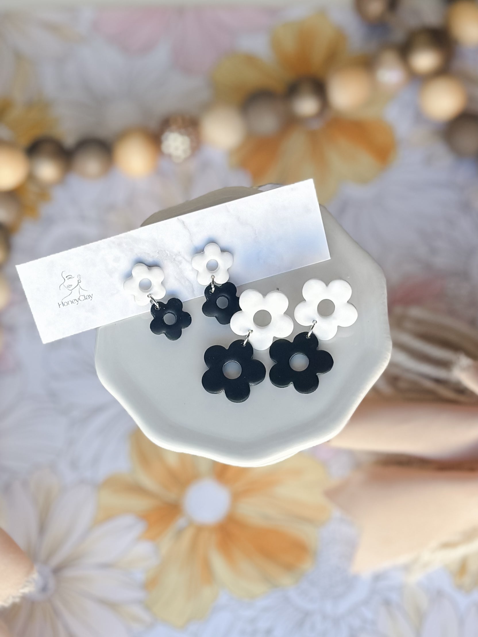 Double Daisy Dangles