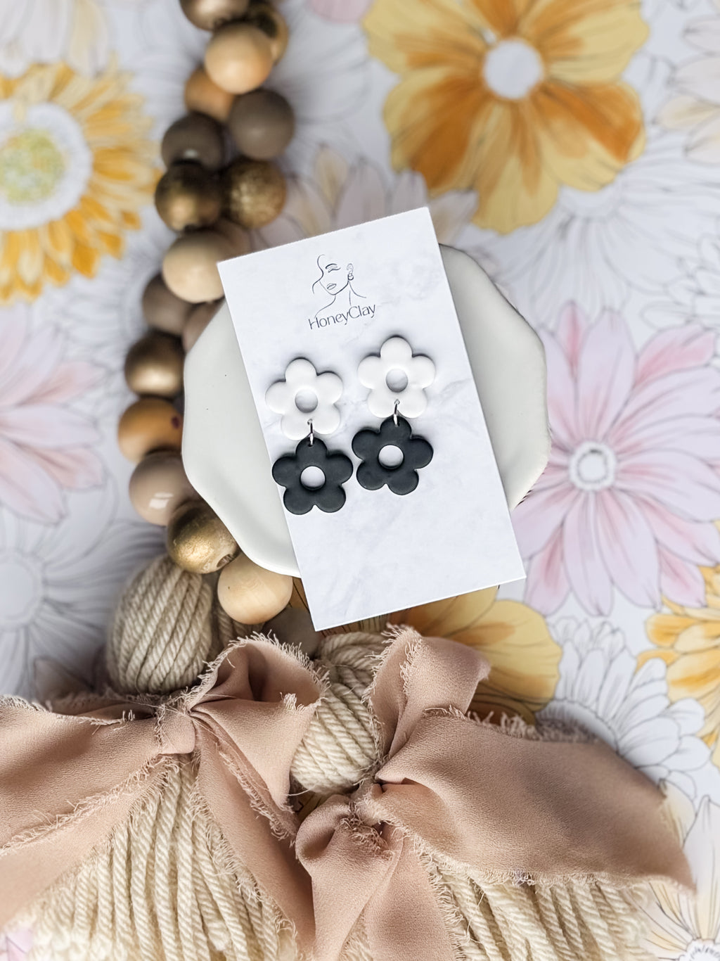 Double Daisy Dangles
